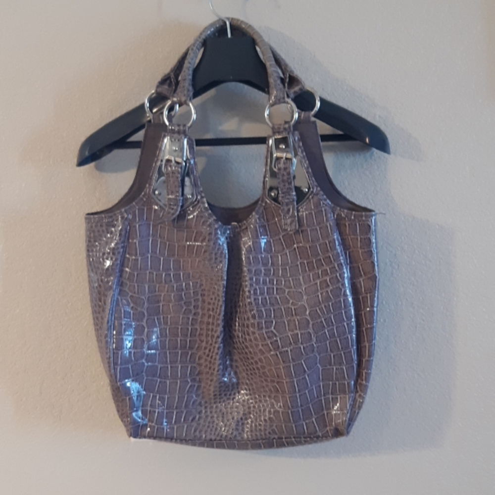 Luxury Snake Print Purse w/ Silver Buckles